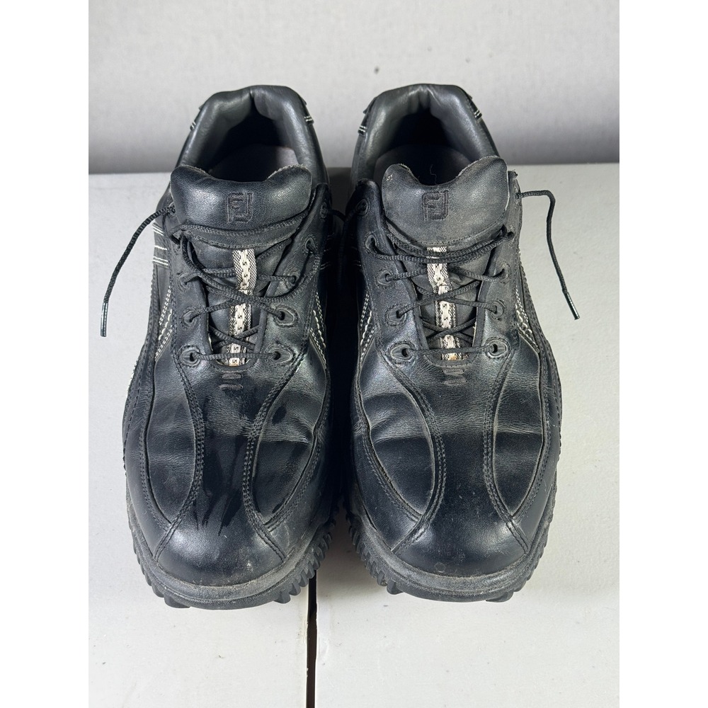 FootJoy Contour Series Mens Black Leather Spiked Golf Shoes 54065 Size 9 M